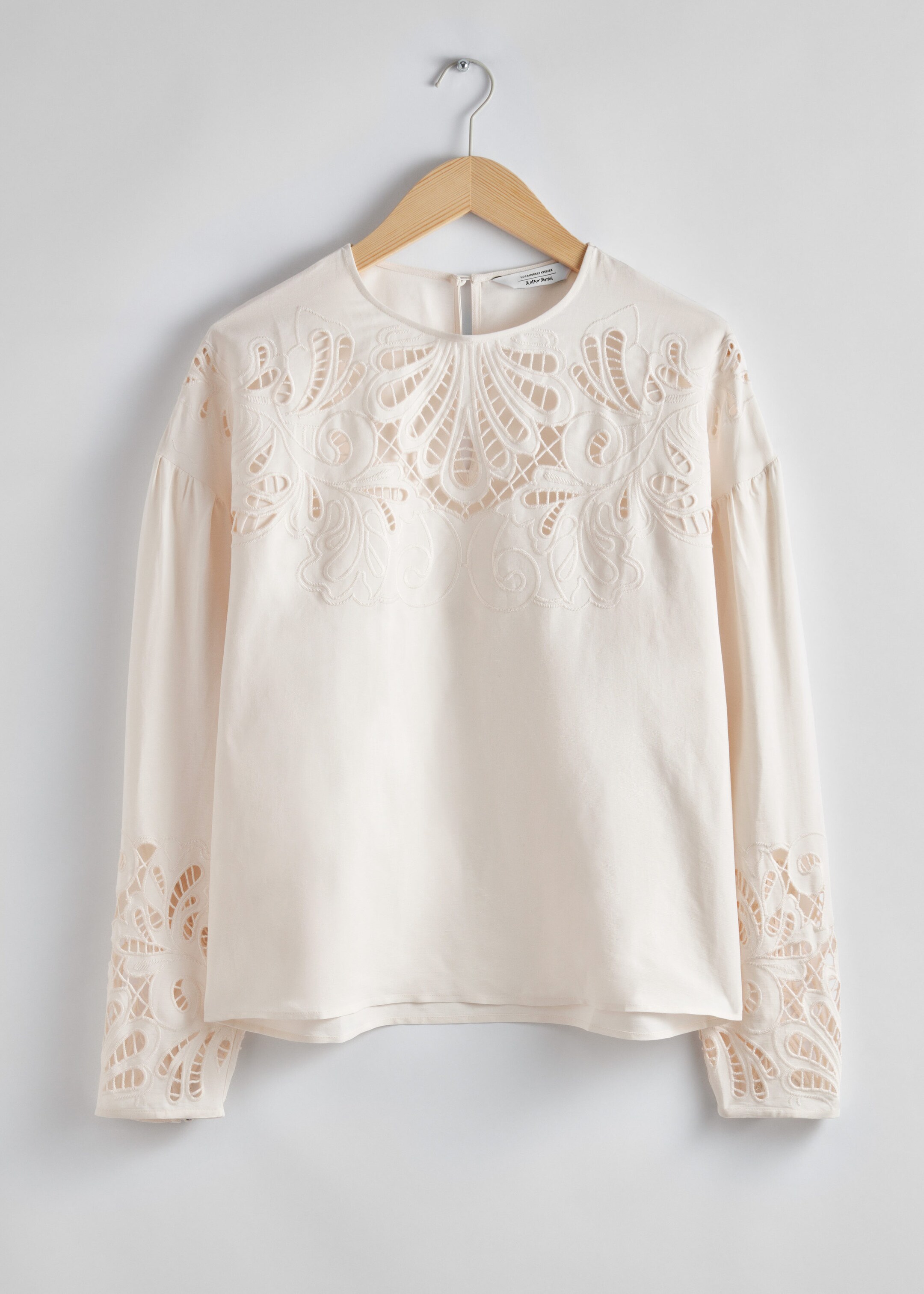 Broderie Anglaise Blouse - White - Still Life