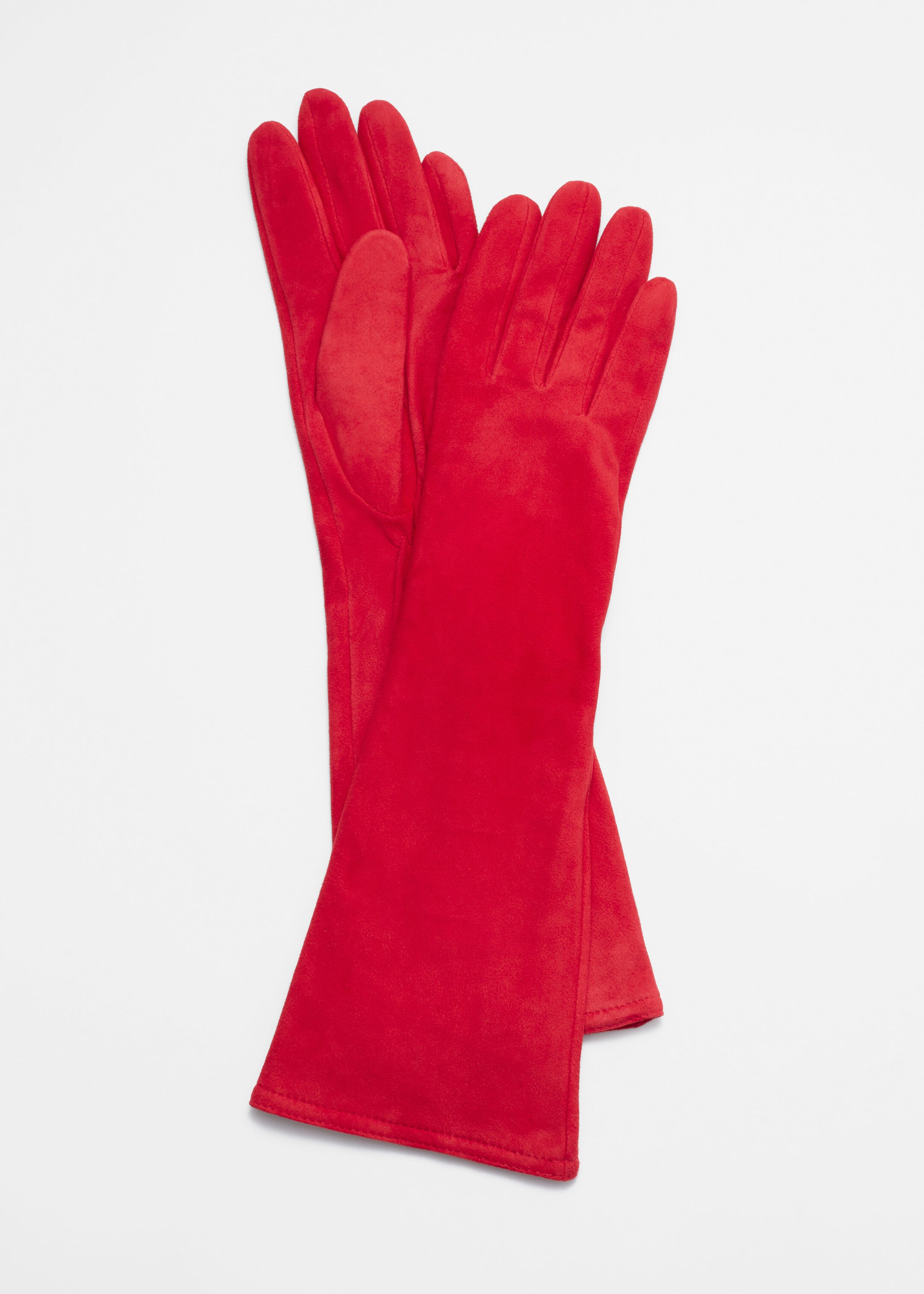 Image of Wool-Lined Suede Gloves