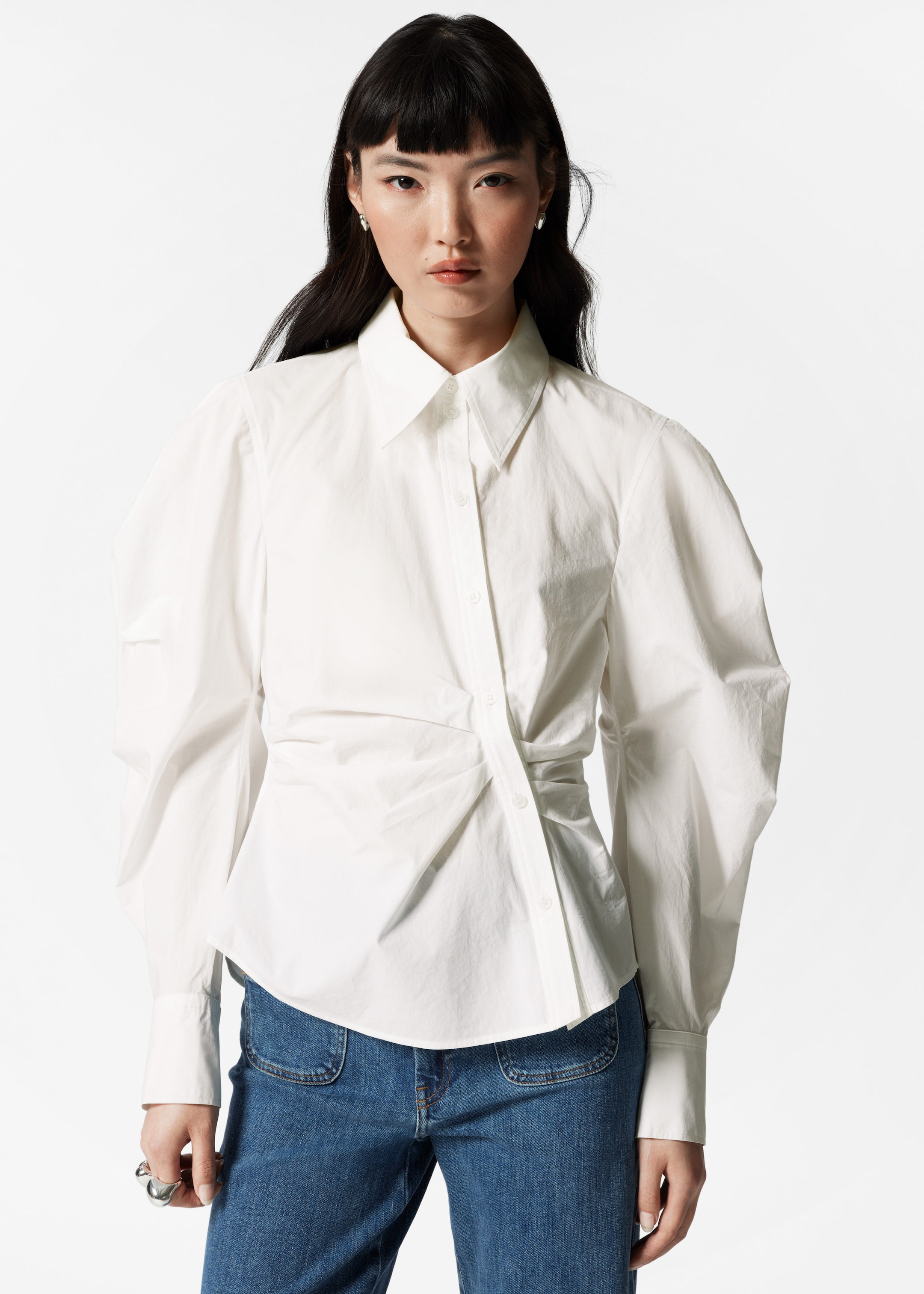 Image of Asymmetrical Cotton Shirt