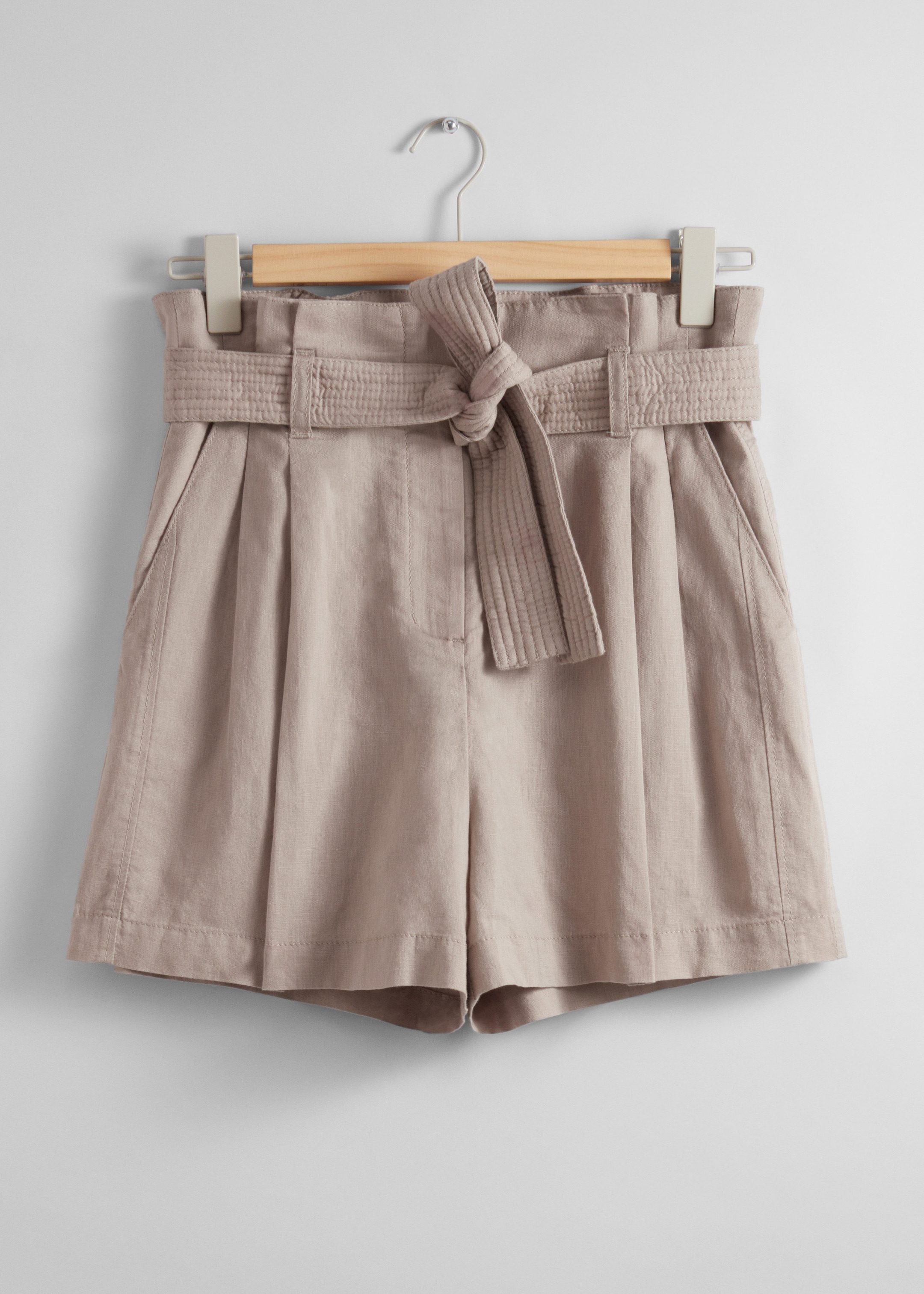 LinenBlend Paperbag Shorts