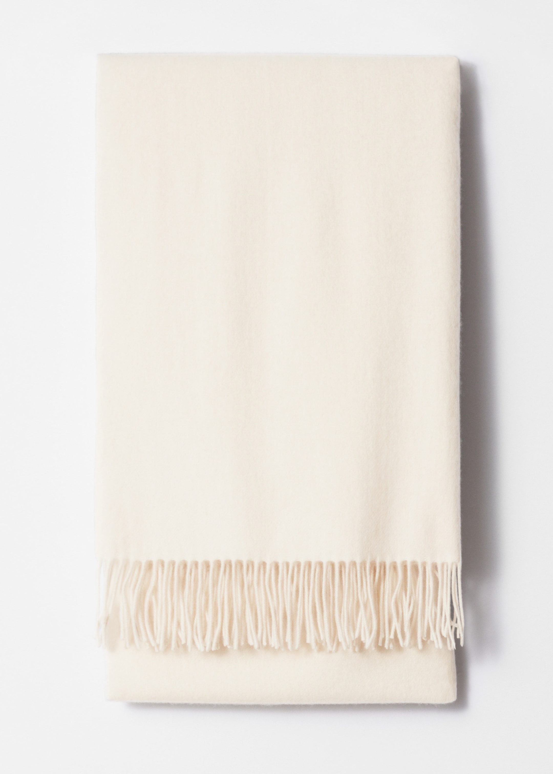 Image of Fringed Wool Blanket Scarf