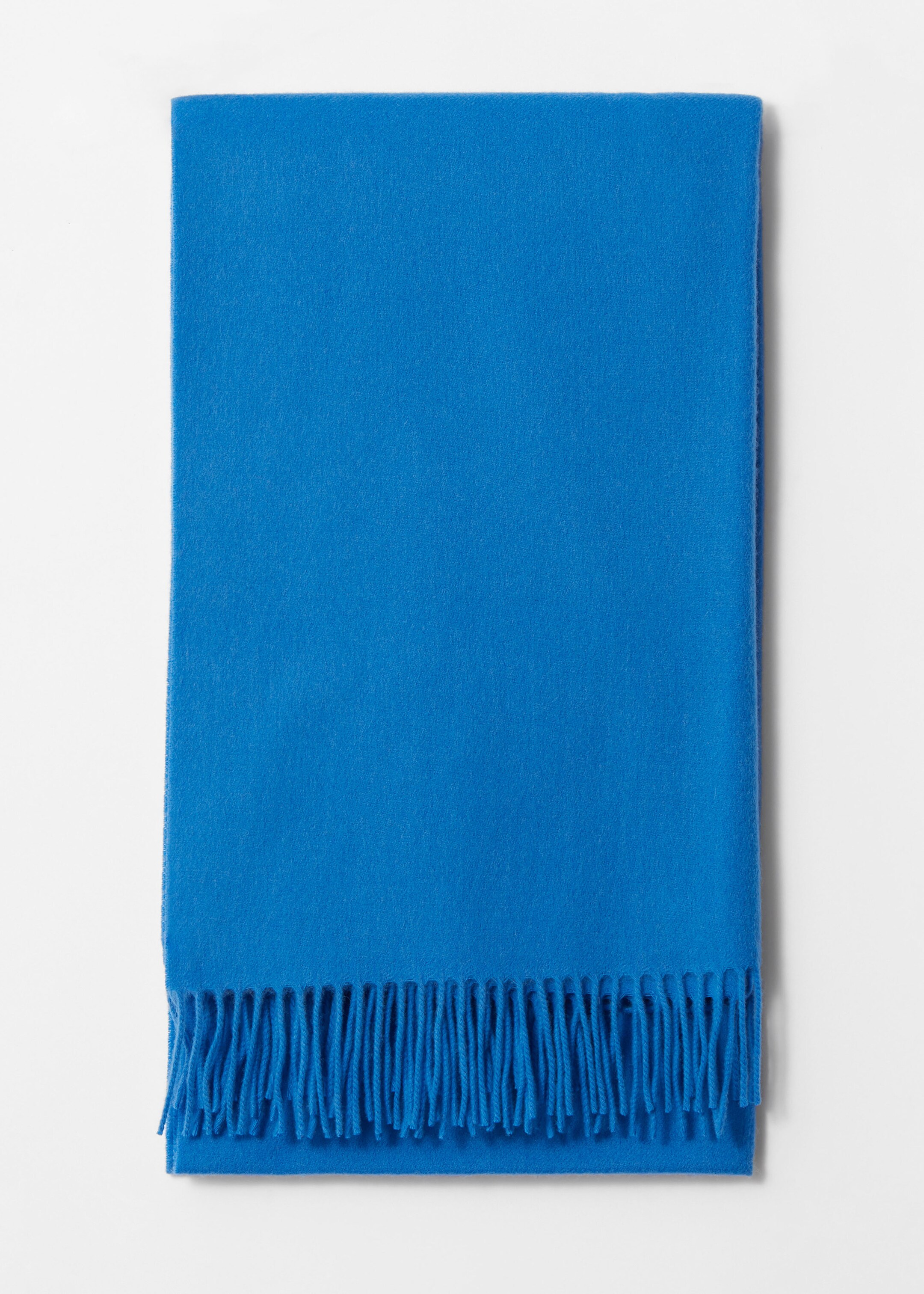 Image of Fringed Wool Blanket Scarf