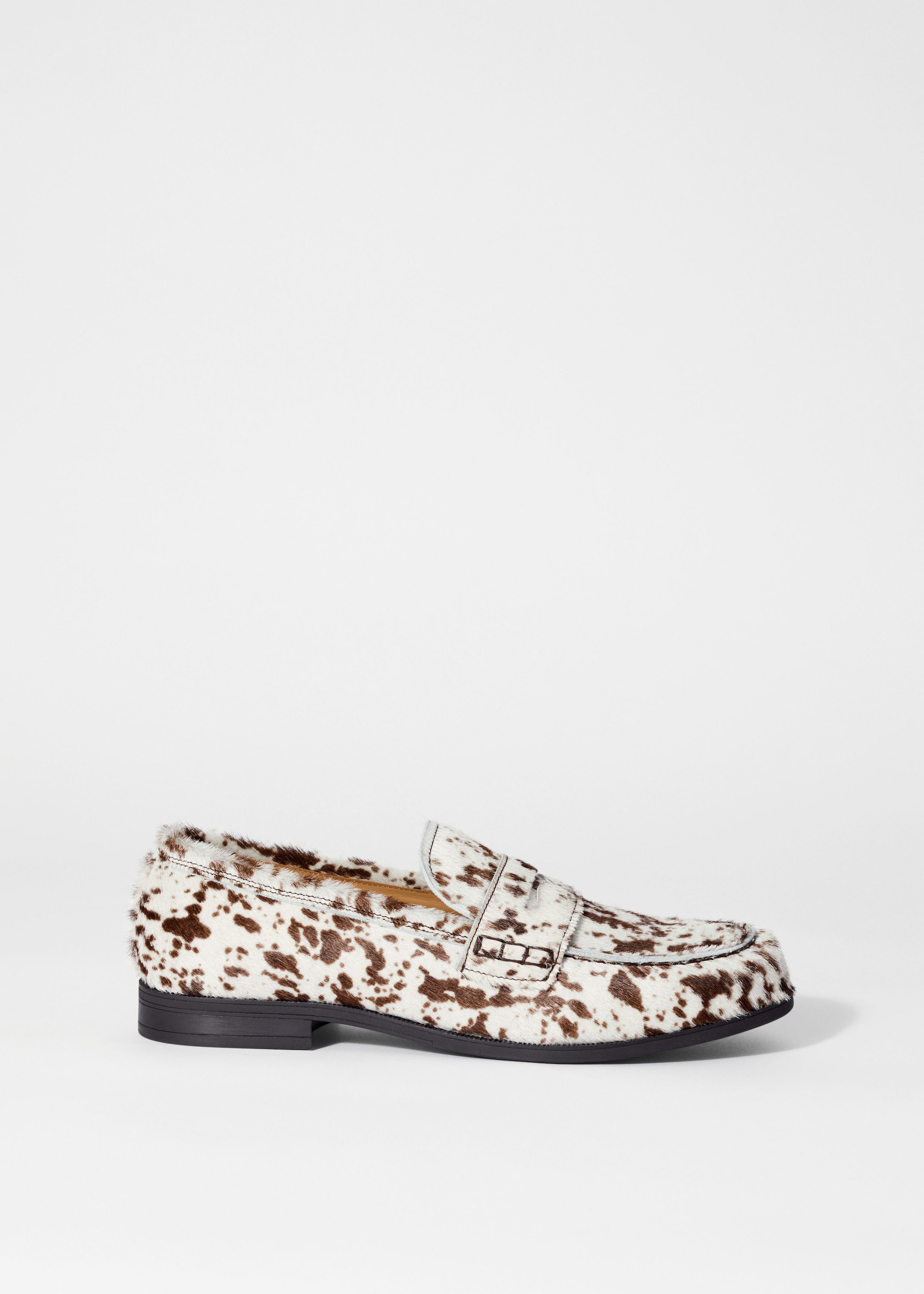 Image of Cow-Print Loafers