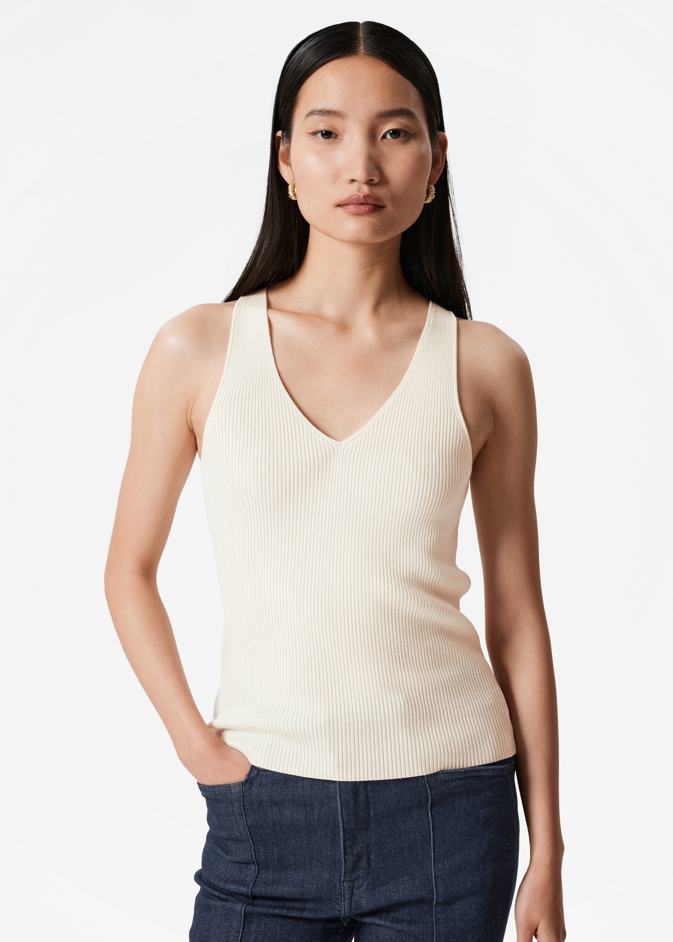 Image of Rib-Knit Top