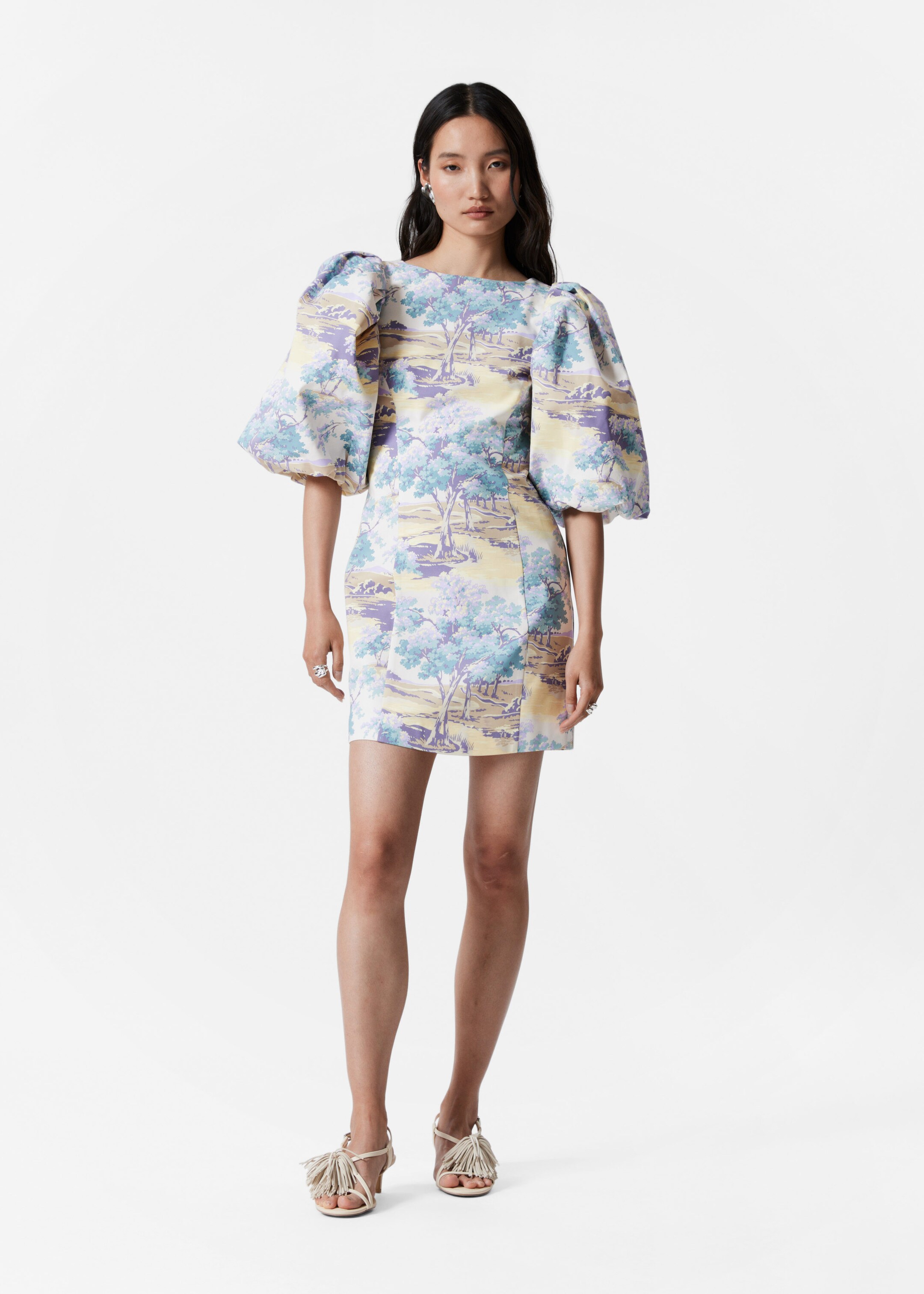 Image of Puff-Sleeve Mini Dress