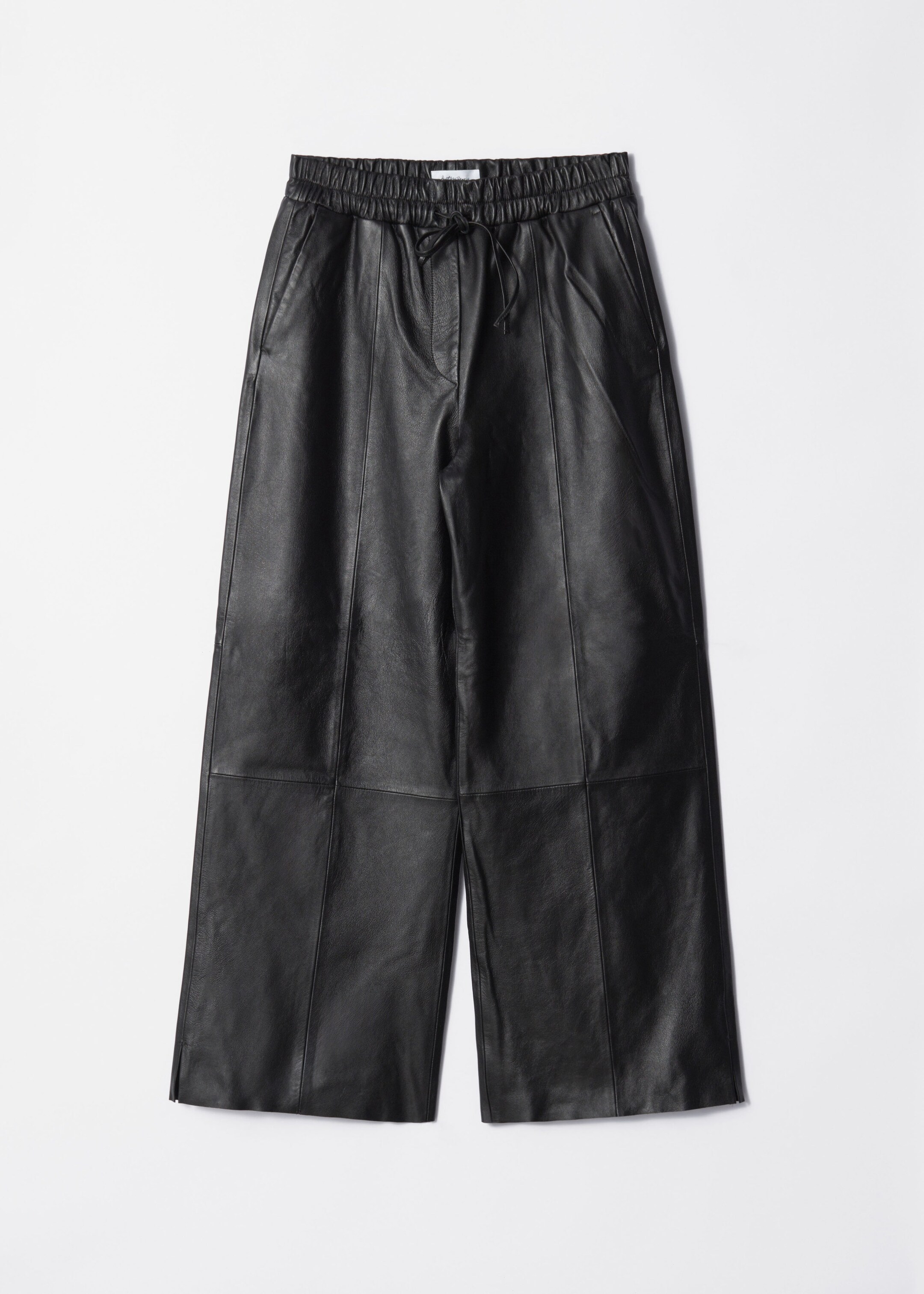 Drawstring Leather Trousers