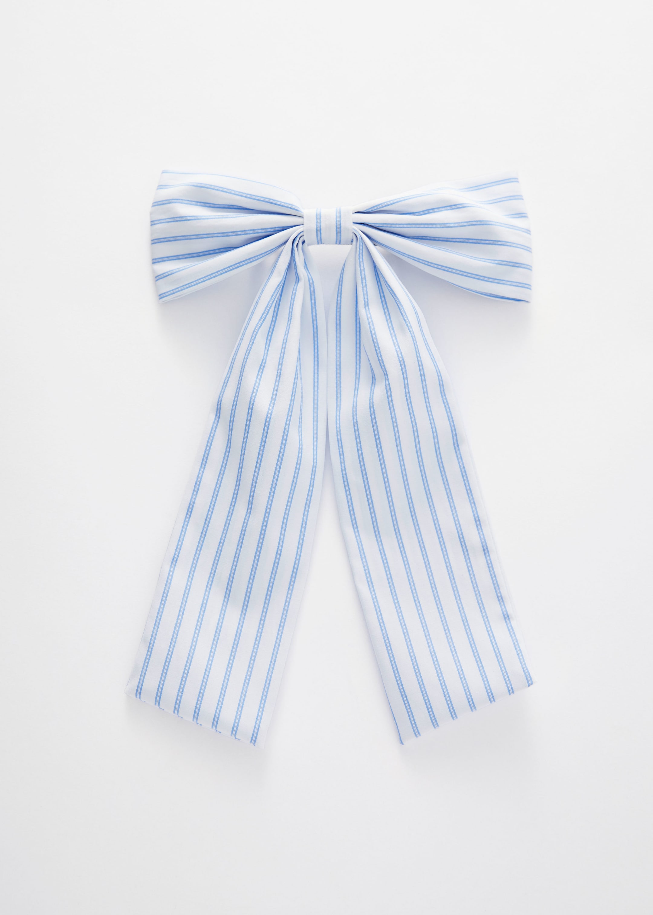 Image of Striped Bow Hair-Clip