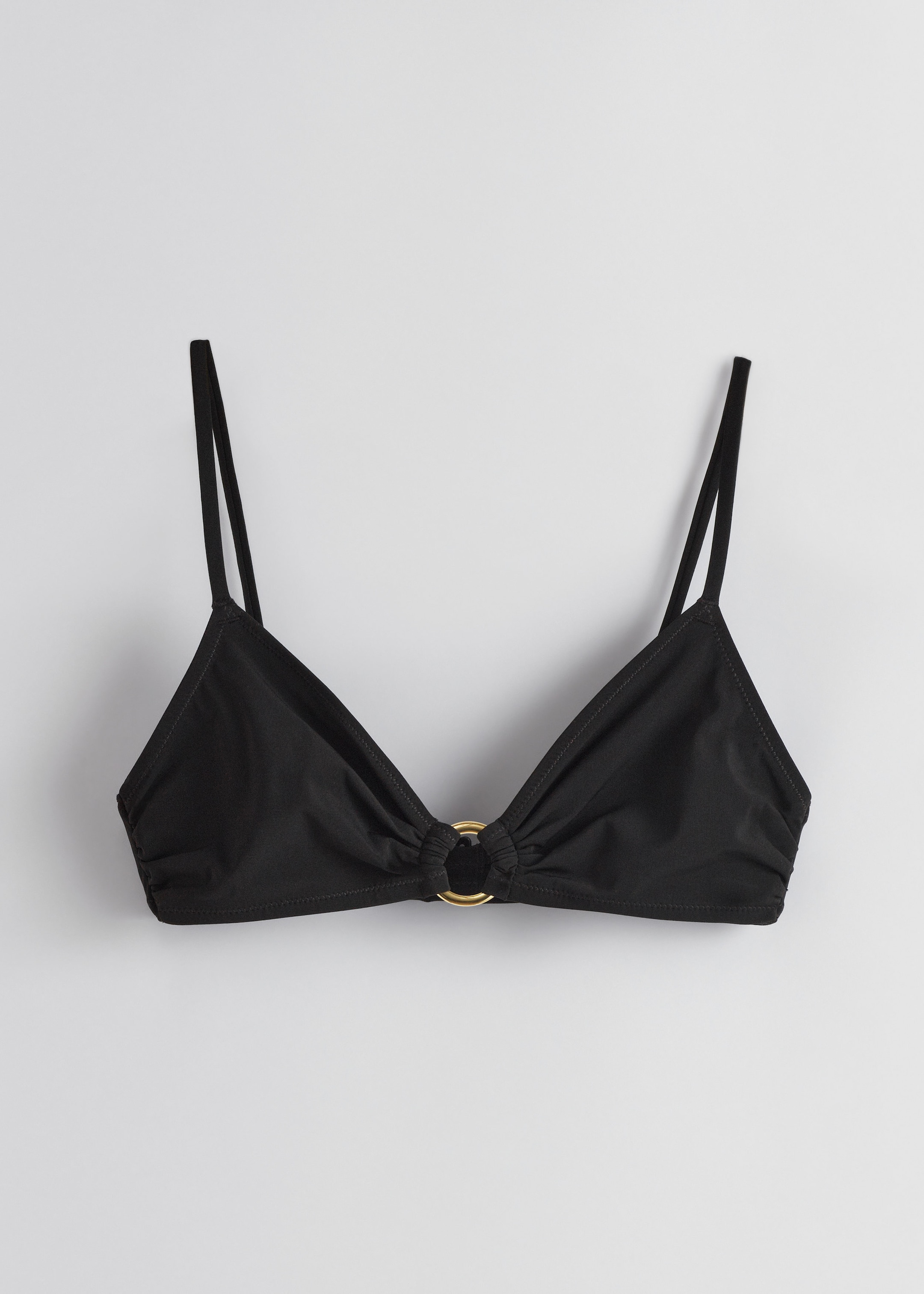 Ring-Detailed Bikini Top - Black - Still Life