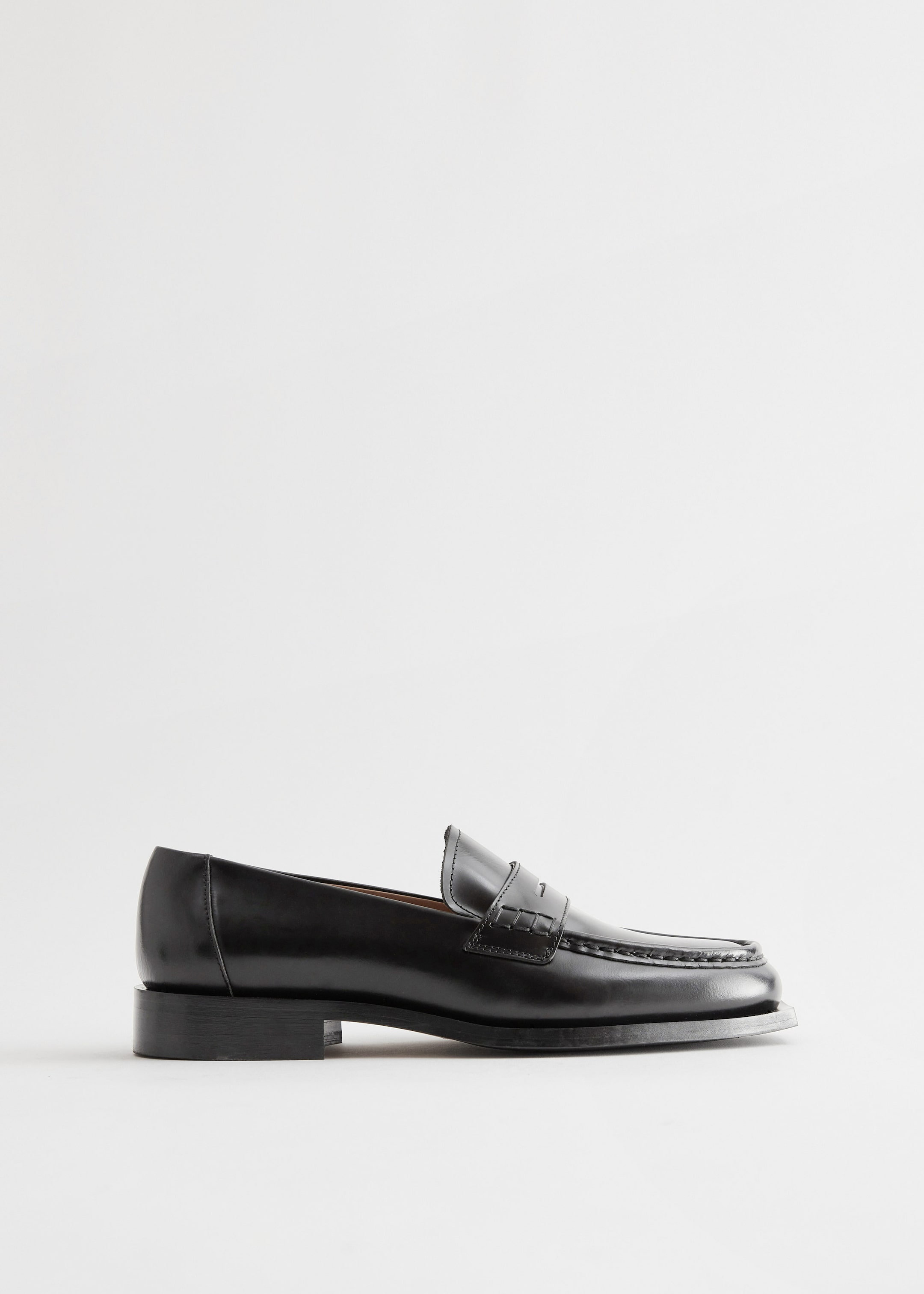 Classic Leather Penny Loafers - Black - Still Life