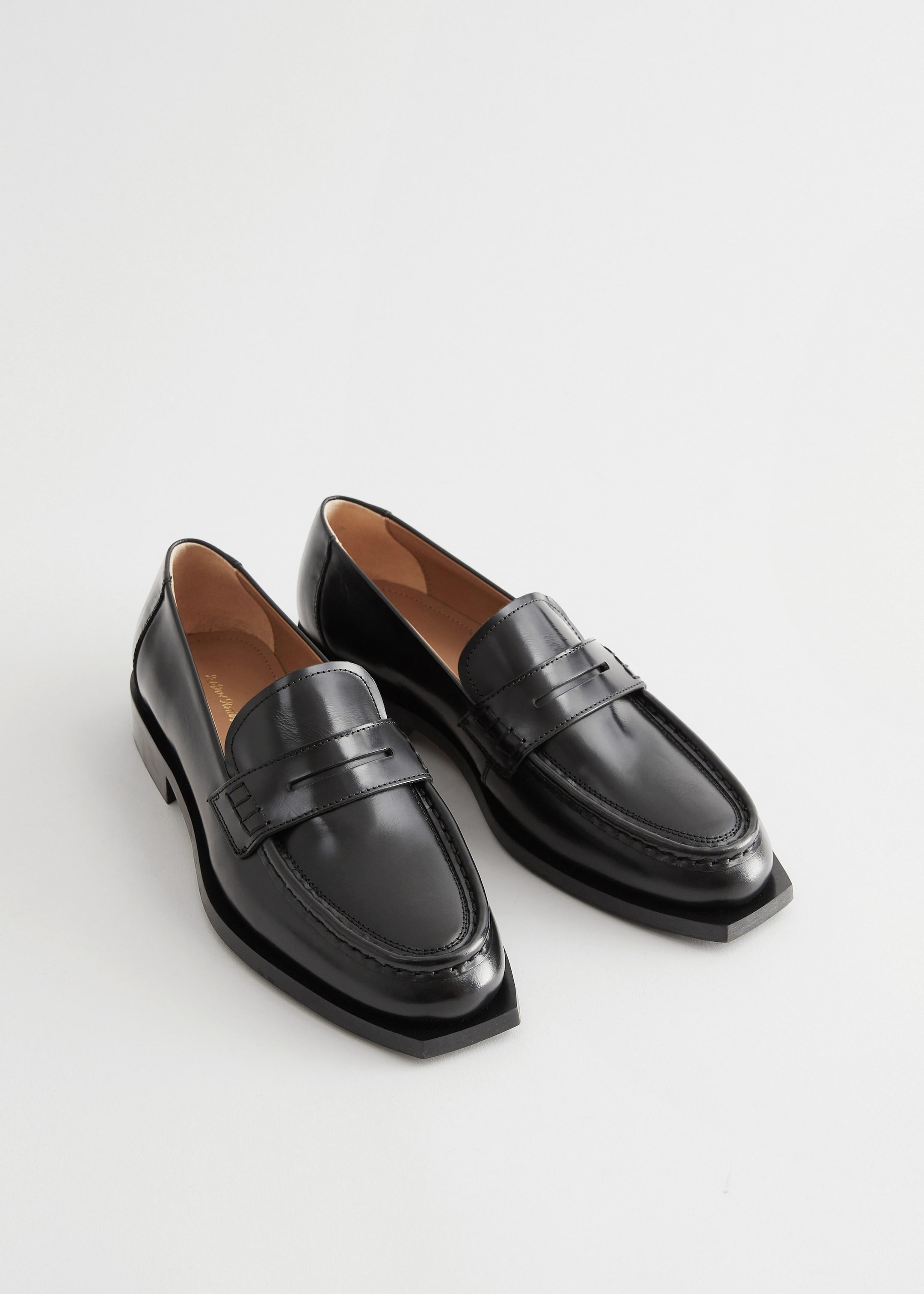 Classic Leather Penny Loafers - Black - Still Life