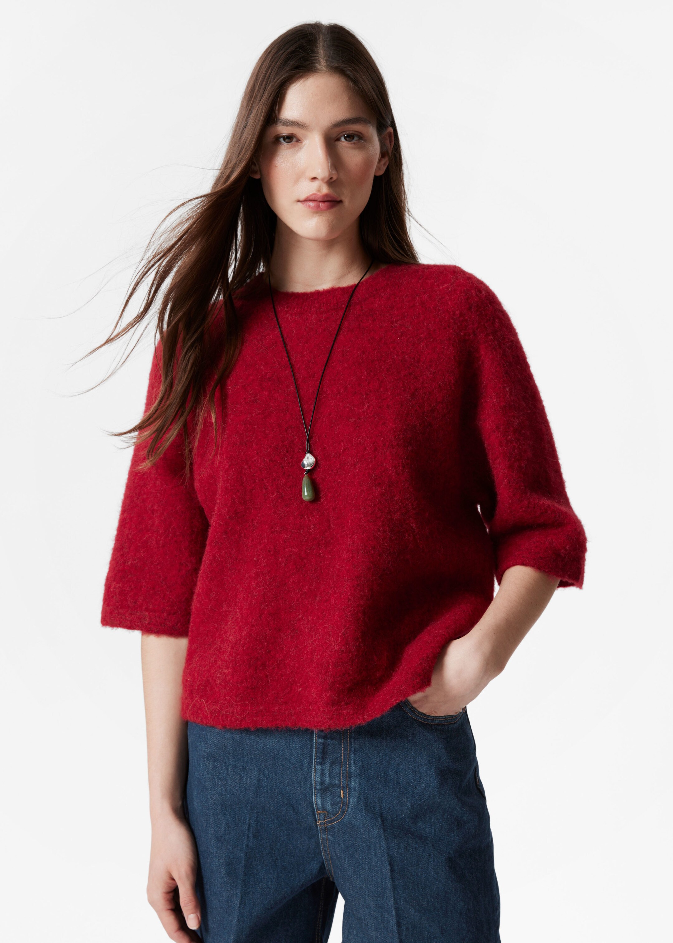 Image of Alpaca-Blend Knitted Top