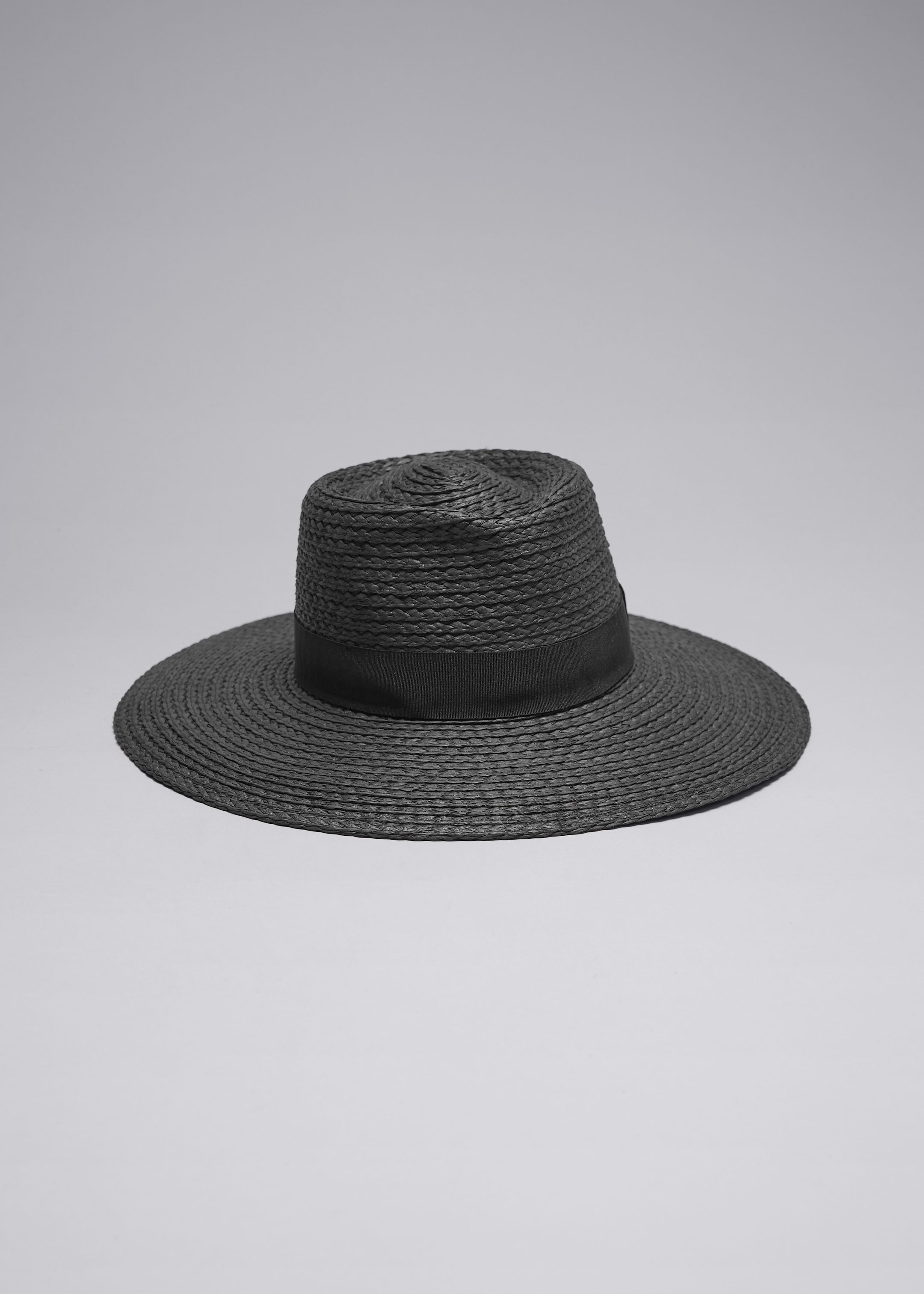 Image of Grosgrain-Trimmed Straw Hat