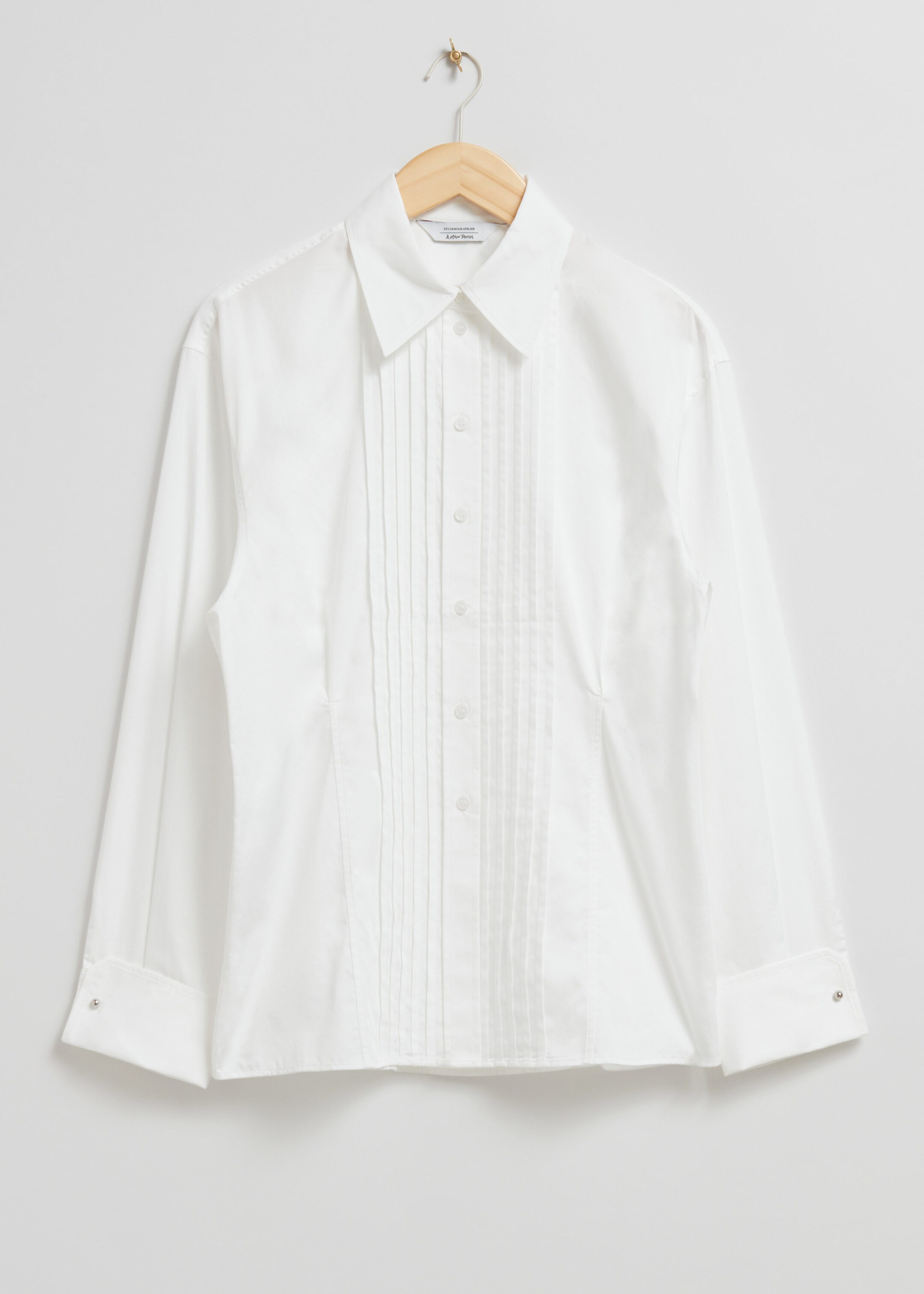 Fitted Tuxedo Shirt - White - Still Life