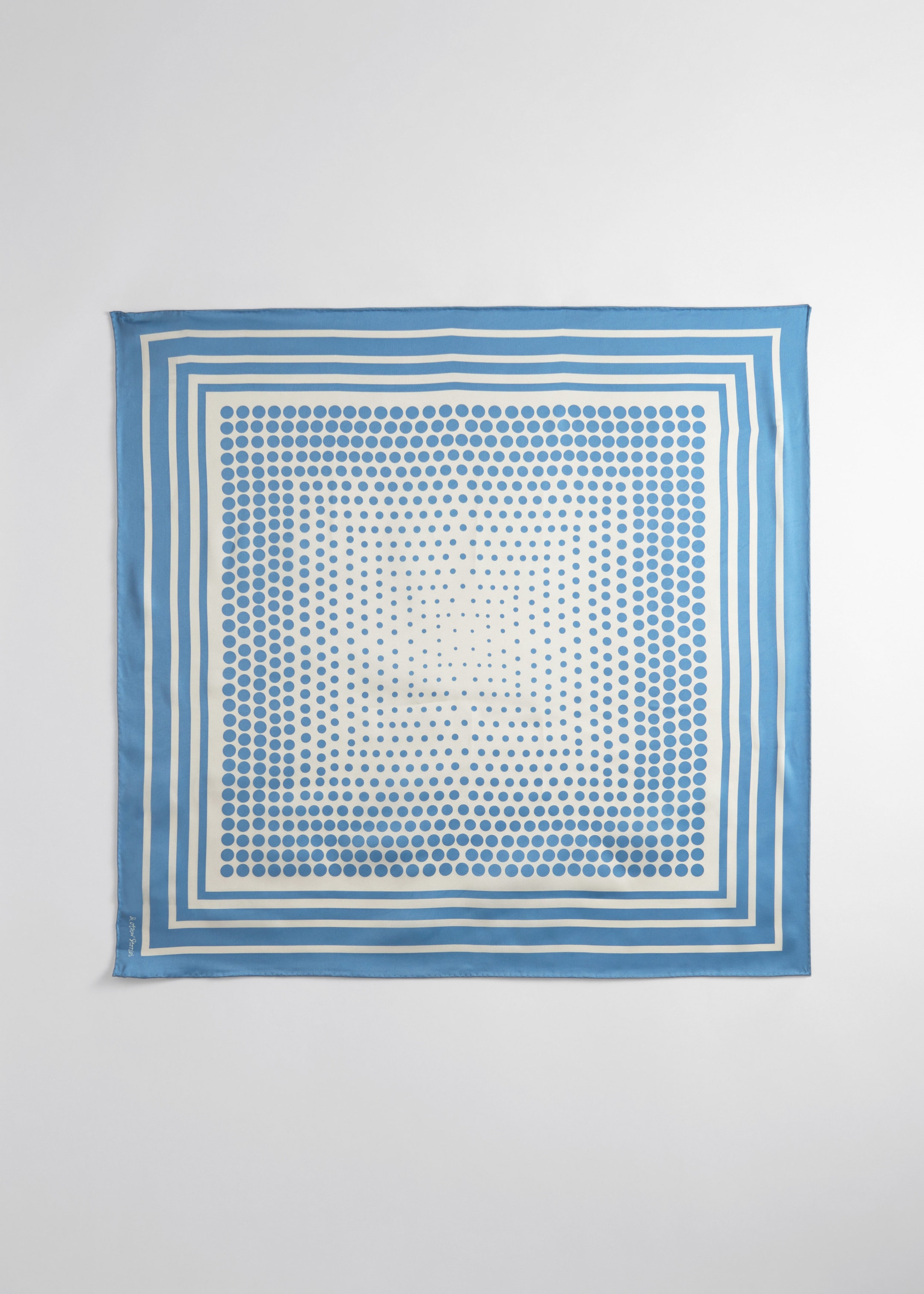 Dotted Square Scarf - Dusty blue - Still Life