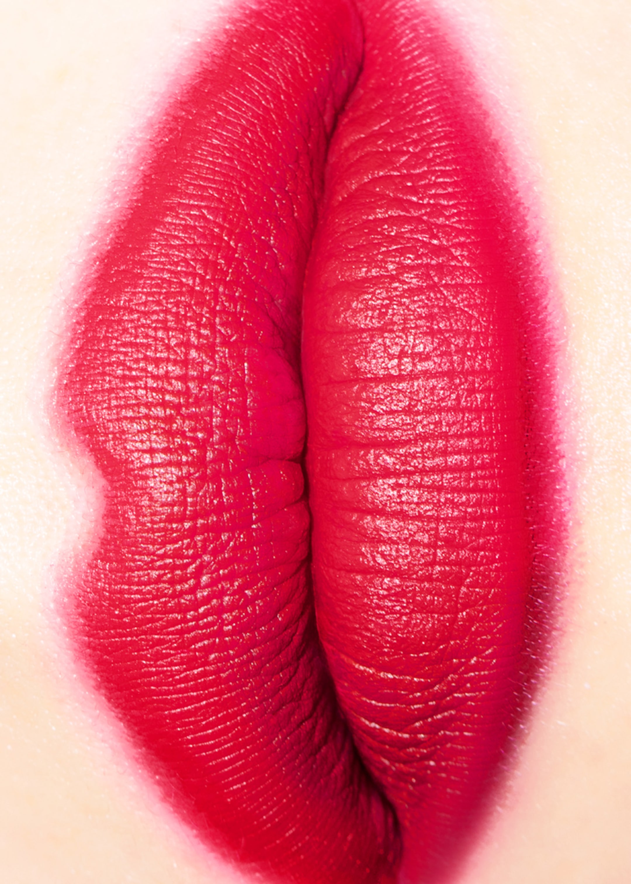 Lips with pink lipstick